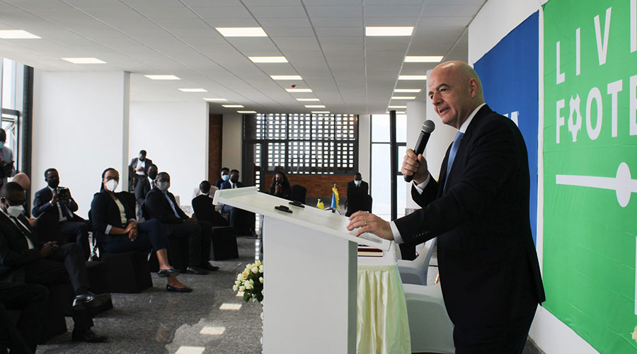 Gianni Infantino was in Rwanda in February to inaugurate a Regional Football Office (RDO) in Kigali. 