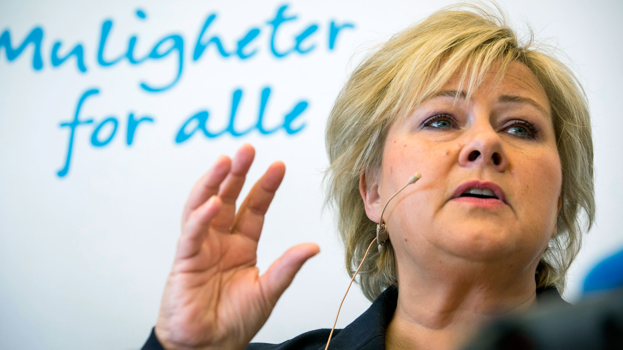 Erna Solberg.