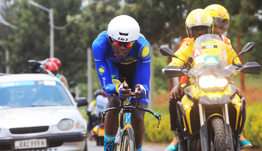 Tour du Rwanda 2015 champion Jean Bosco Nsengimana is among the provisional squad of Team Rwanda that entered training camp on April 14 ahead of Tour du Rwanda 2021. / Photo: Sam Ngendahimana.