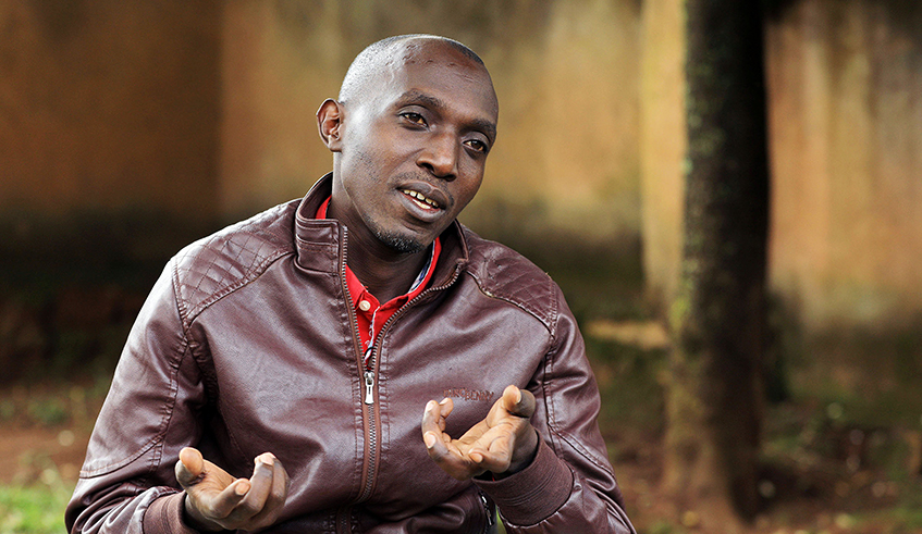 Genocide survivor Jean Claude Rukundo during the interview at Fumbwe on April 8. / Photos: Olivier Mugwiza.