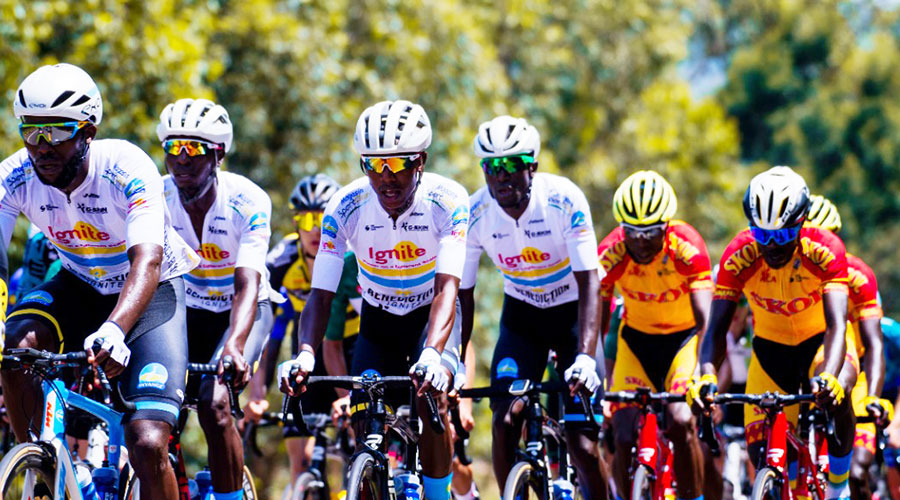 SACA and Benediction Ignite riders during stage 1 of Tour du Rwanda 2021 from Kigali to Rwamagana. 