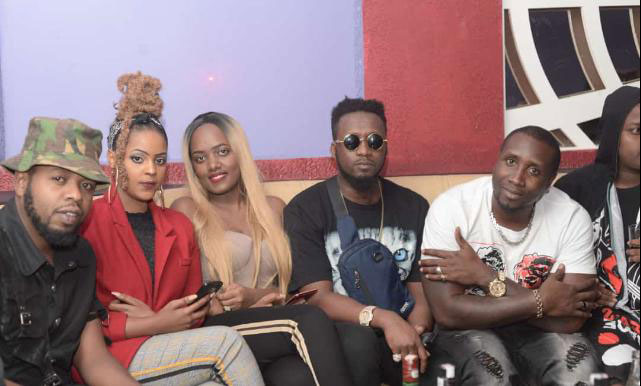 L-R: Singers Jay Polly, Marina, Queen Cha, Safi Madiba and The Maneu2019s CEO Bad Rama. According to Bad Rama, the record label is not going anywhere despite majority of its members leaving. 