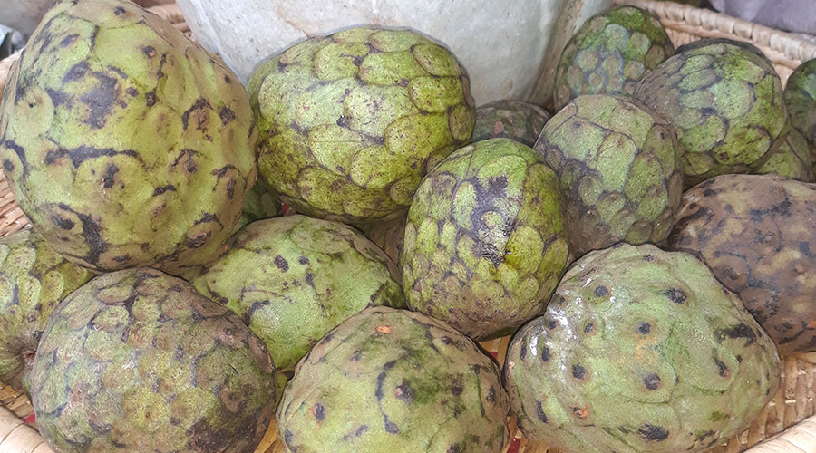 Cherimoya fruit in Kimironko market. 