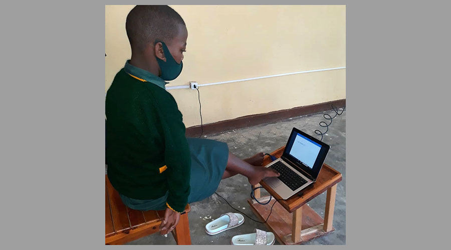 Lack of adaptive equipment had pushed Irakoze to drop out of school. 