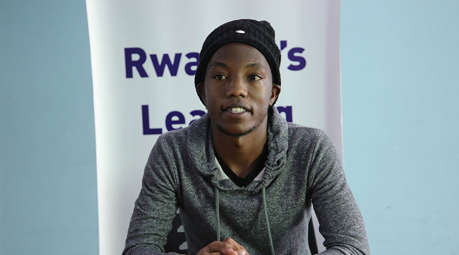 The 22-year-old poet during the interview. Photo: Craish Bahizi