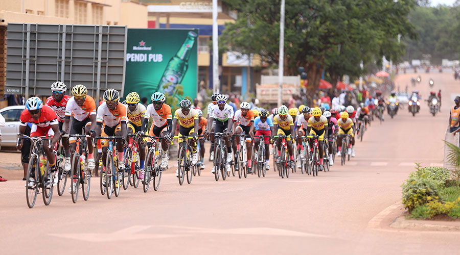  Local riders during the Rwanda Cycling Cup in Huye in 2019. The national road race championship will take place in June. 