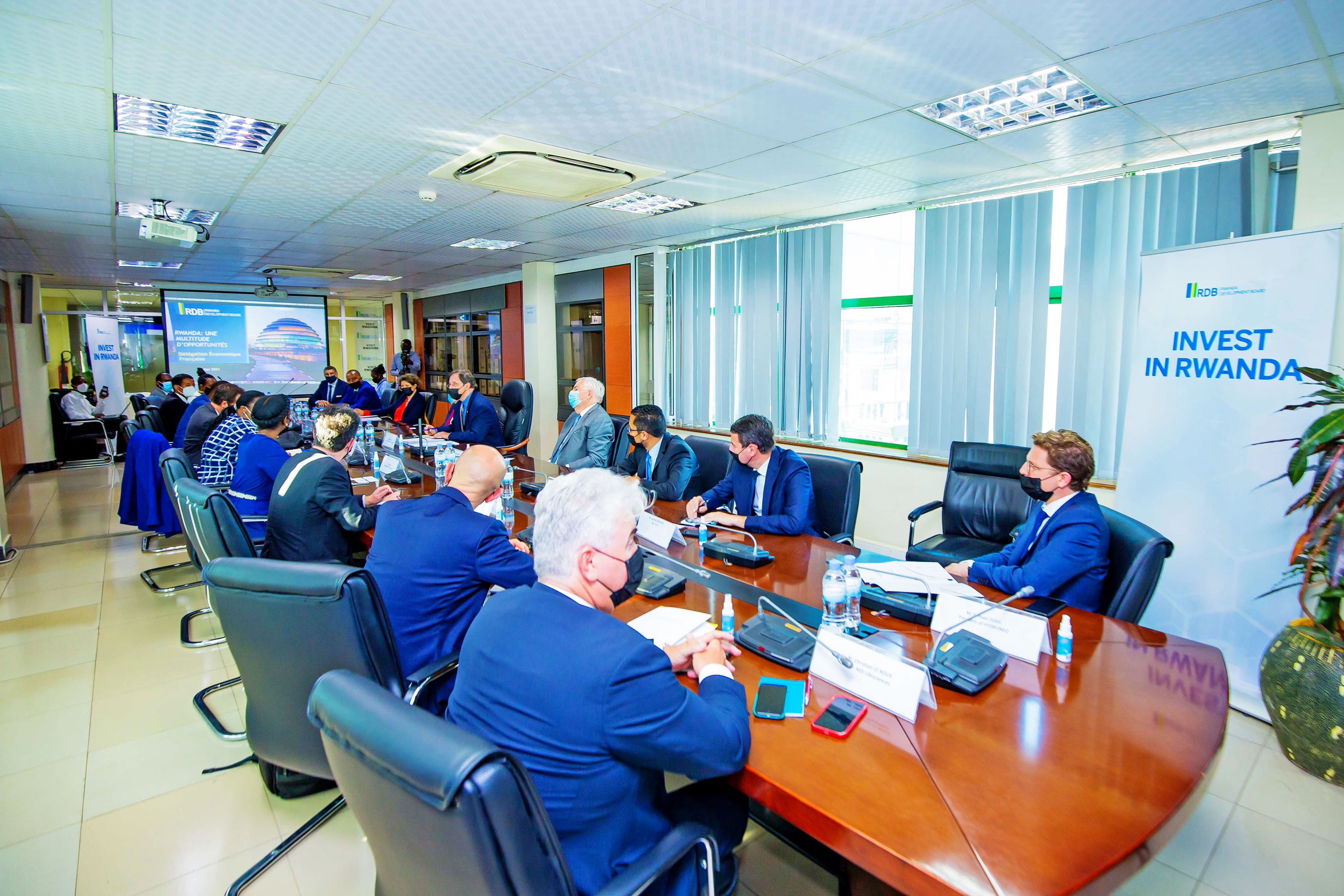 A delegation of 15 business executives from France explore business opportunities in Rwanda. 