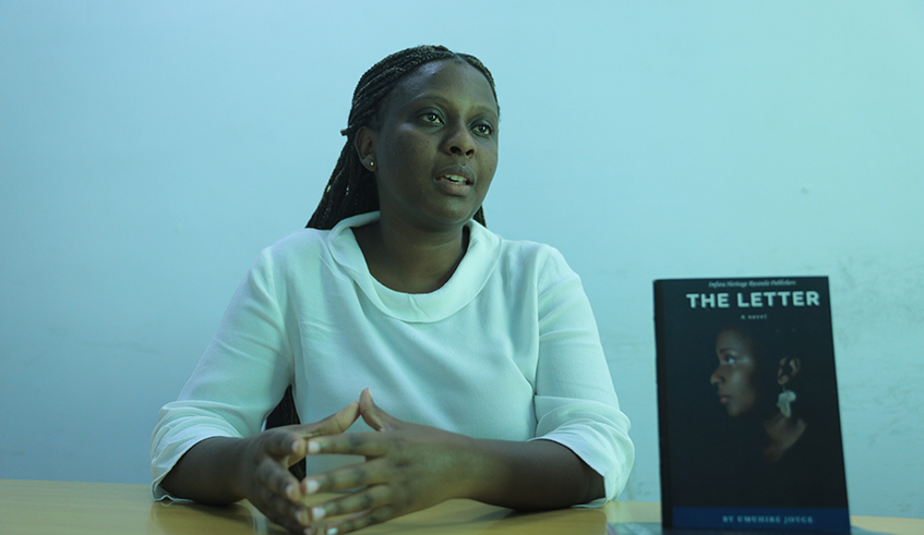Joyce Umuhire during an interview at The New Times  offices. / Courtesy photos