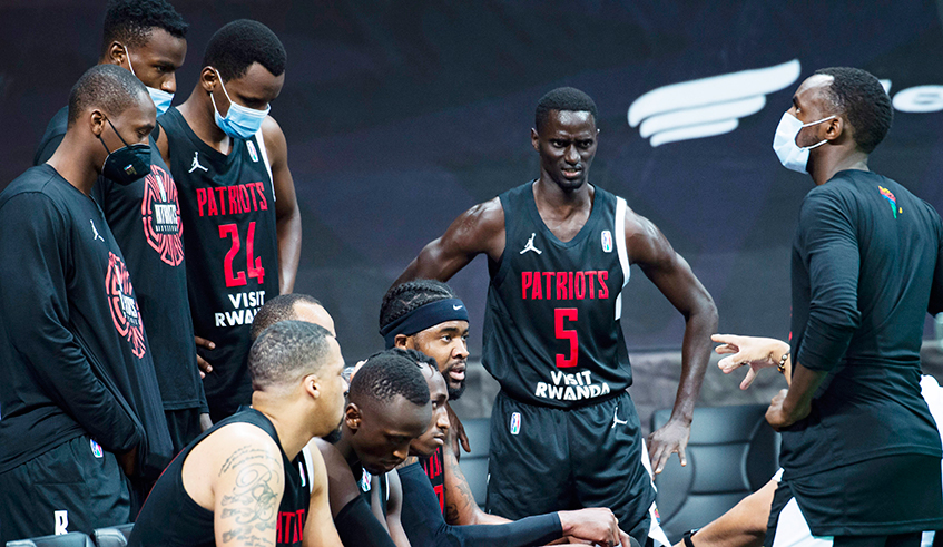 Patriots players during take a break during one of the matches of the BAL tournament. The team has now turned focus to the national league which tips off on Friday. / Photo: Courtesy.