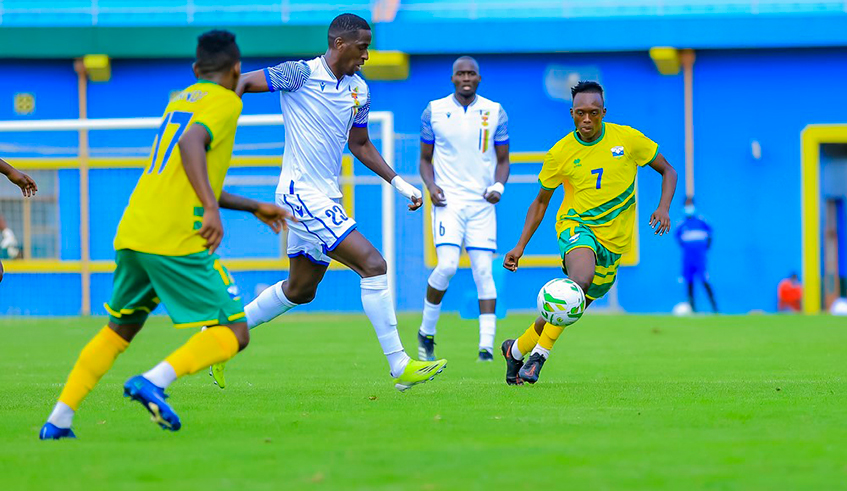 Alain Bacca Kwitonda (#7) was making his senior debut for Rwanda as the hosts beat CAR 2-0 at Amahoro Stadium on Friday afternoon. / Courtesy