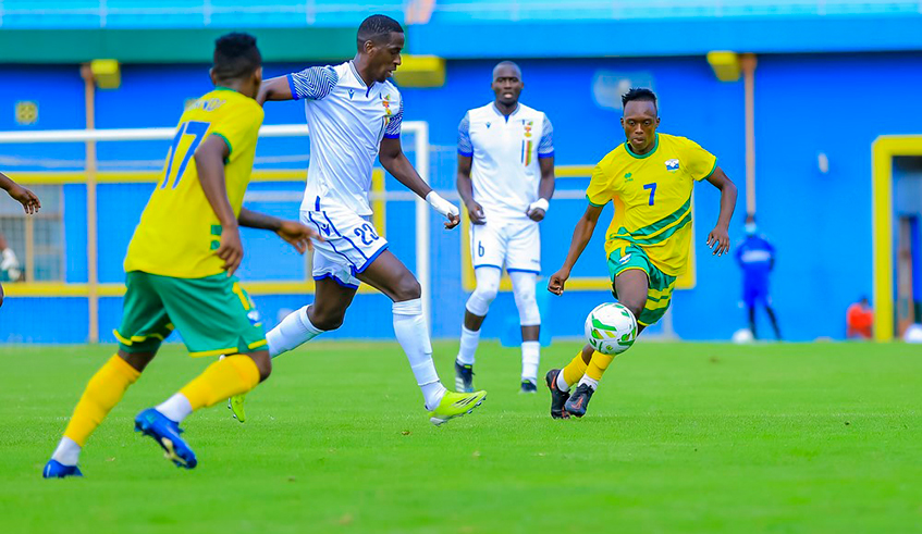 Alain Bacca Kwitonda (#7) was making his senior debut for Rwanda as the hosts beat CAR 2-0 at Amahoro Stadium on Friday afternoon. / Courtesy