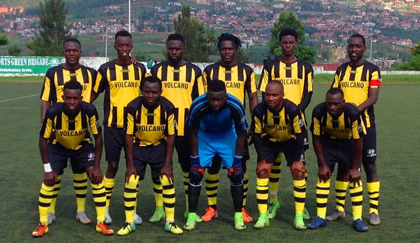 Mukura Victory Sports players in group photo before the match against SC Kiyovu at Mumena stadium on May 27. The Huye based club is involved in a battle against relegation after a series of poor performances. Mukura has never been relegated from the top flight. / Photo: Courtesy.