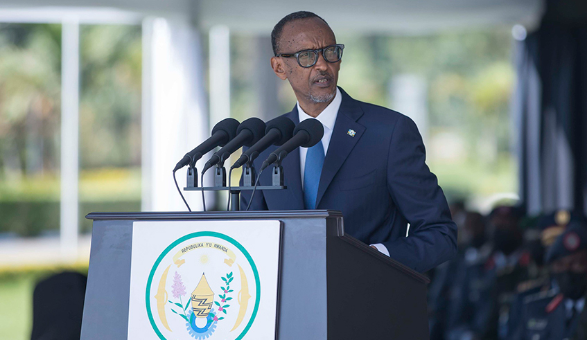 President Kagame speaks at the event. 
