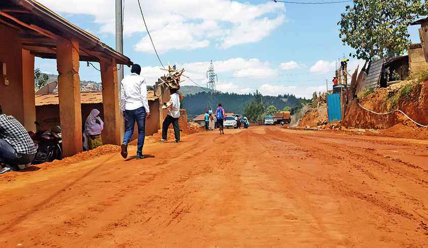 Road construction works are now underway in the Mumena area of Nyamirambo Sector. / Photo: James Karuhanga.