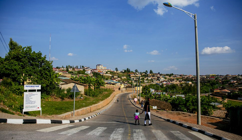 A newly-constructed roads in a neighbourhood in Muhanga town under the Rwanda Urban Development Project funded by the World Bank. / Photo: Courtesy.
