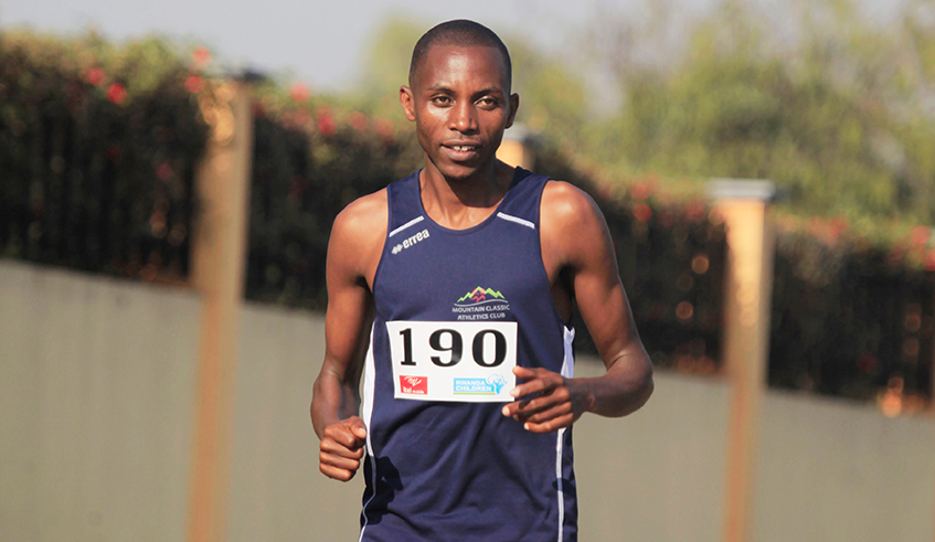 Rwandau2019s long distance runner athlete Felicien Muhitira is eyeing a gold medal at the 2021 Kigali Peace Marathon. / Photo: Sam Ngendahimana.