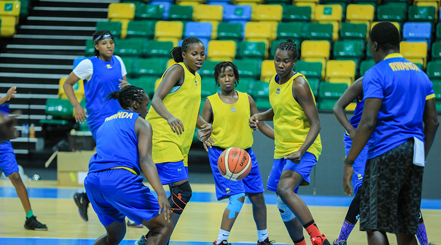 The women national basketball team during training at Kigali Arena on Monday, June 14. 