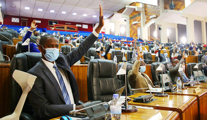 MP Eugene Mussolini during a prelinary session last year. Commenting on the budget he said that thereu2019s need to build more water tanks which will be accessible to the citizens . / Craish Bahizi