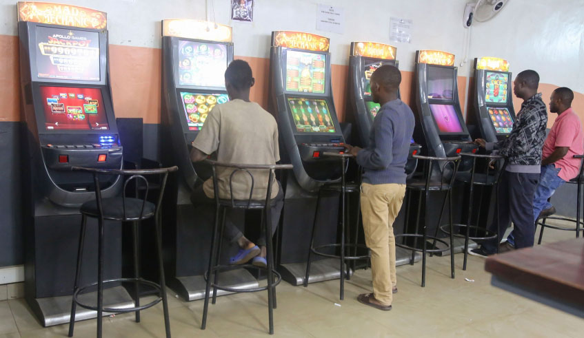 Gamers at a gaming centre in Kigali. Gaming activities have been suspended until further notice. (File)