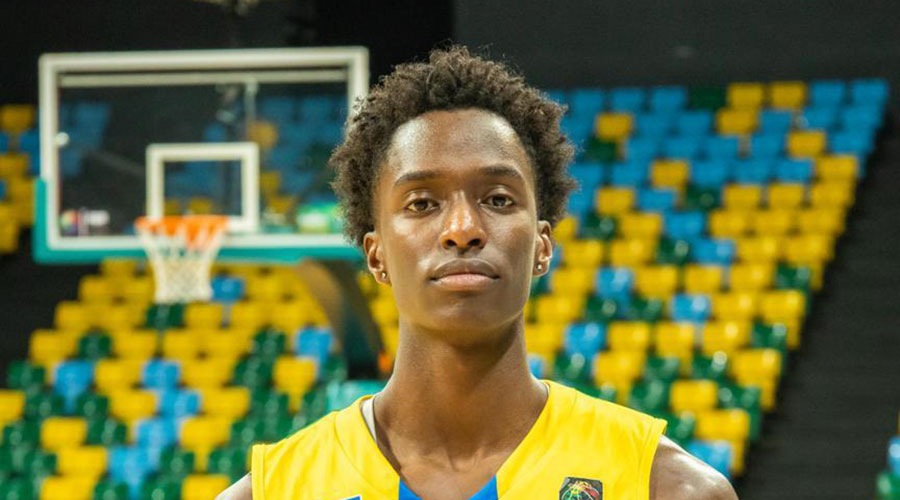 Ntore Habimana during a national team training session last month at Kigali Arena. The 23-year-old is one of the young talented players in the team. / Dan Nsengiyumva.