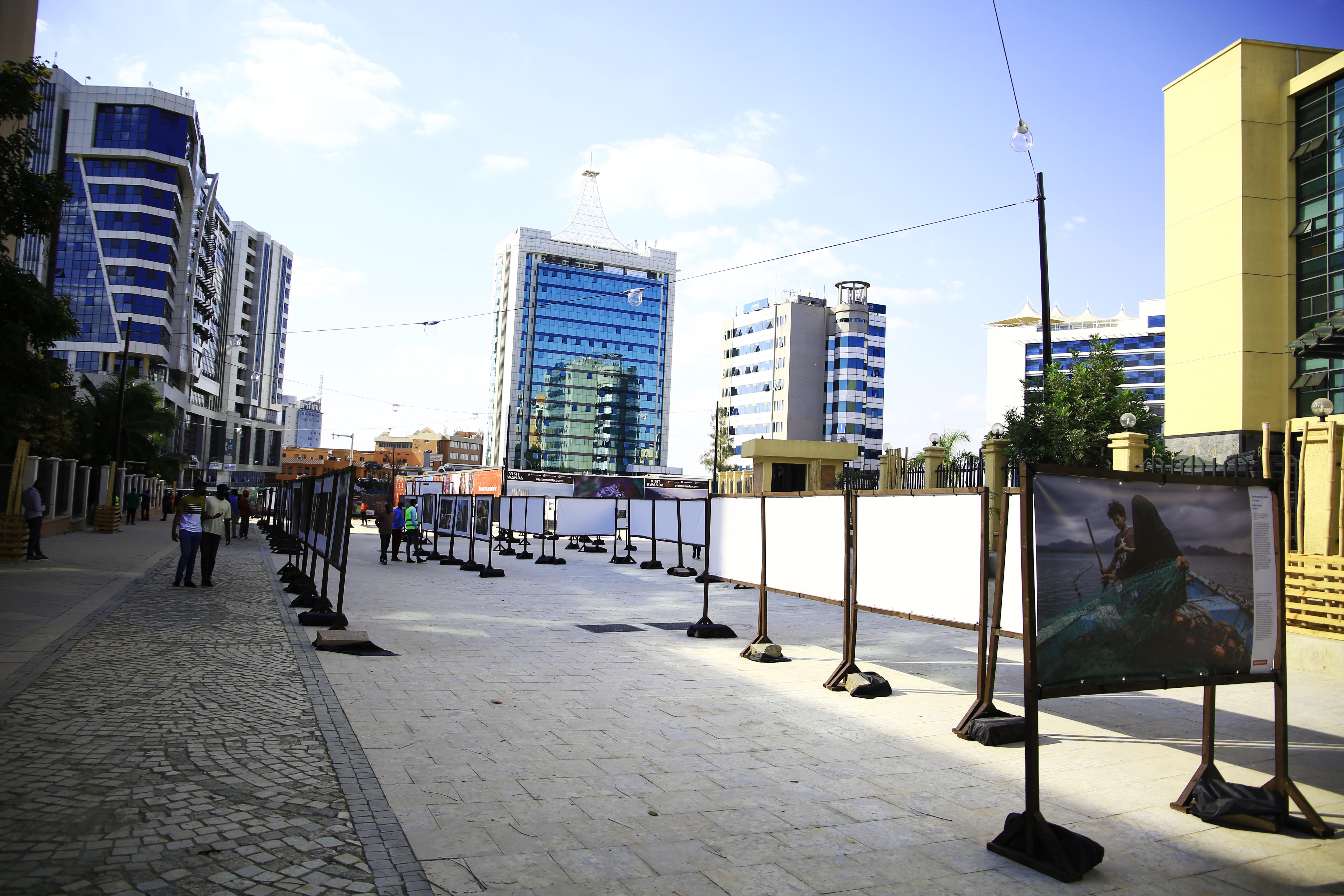 A view of the refurbishment of the car-free zone in Kigaliu2019s central business district on June 20 . Photo by Sam Ngendahimana