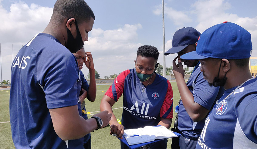 The academyâ€™s technical director Grace Nyinawumuntu and staff members. / Photo: Courtesy.