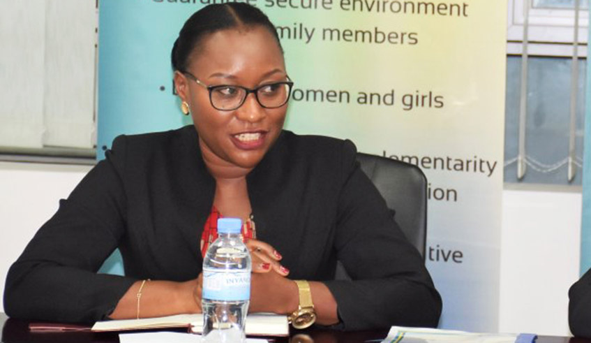 Jeannette Bayisenge, the Minister of Gender and Family Promotion, speaks during a past meeting in Kigali. / Photo: File.