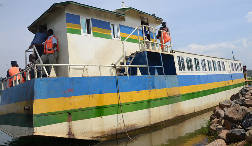 A ship that transports people and goods on Lake Kivu from Kamembe. / Photo: Sam Ngendahimana.