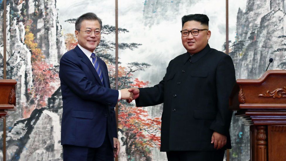 Seoul's presidential office says the leaders of both Koreas are exchanging letters.