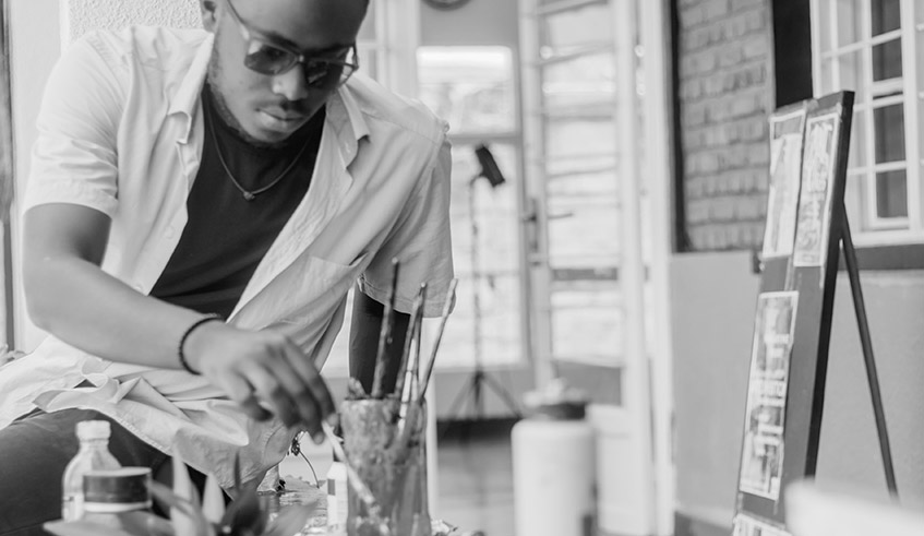 Isaac Irumva is a visual artist who uses art as therapy. / Courtesy photos