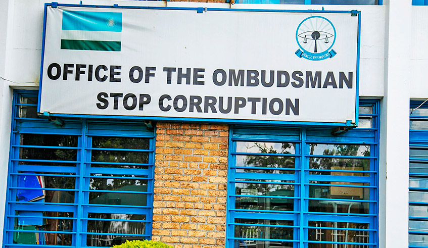 A signage at the Office of the Ombdsman in Kigali. Parliament adopted a special law governing the declaration of assets by public officers during a plenary assembly on Wednesday, July 28. / Photo: Craish Bahizi.