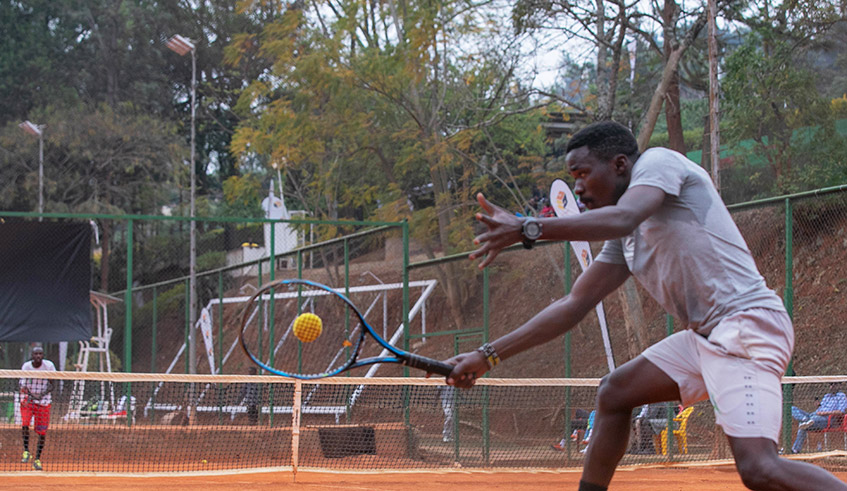 Tennis player Etienne Niyigena is among four players that will represent Rwanda in Cairo. / Sam Ngendahimana.
