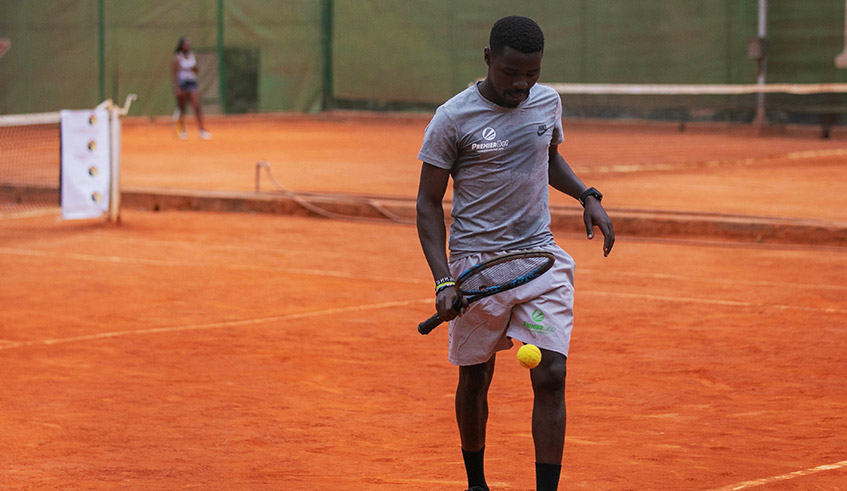 Tennis player Etienne Niyigena is among four players that represent Rwanda during Davis Cup in Cairo. / Sam Ngendahimana