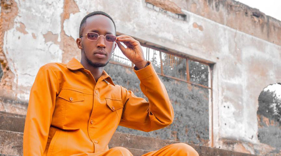 Rising fashion designer Lutz Million in his signature street wear. 