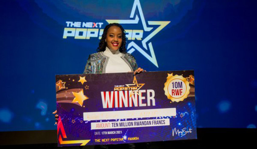 Jasmine Kibatega won u2018The Next Popstaru2019 . Prizes for the winners were however stalled. / File photo.