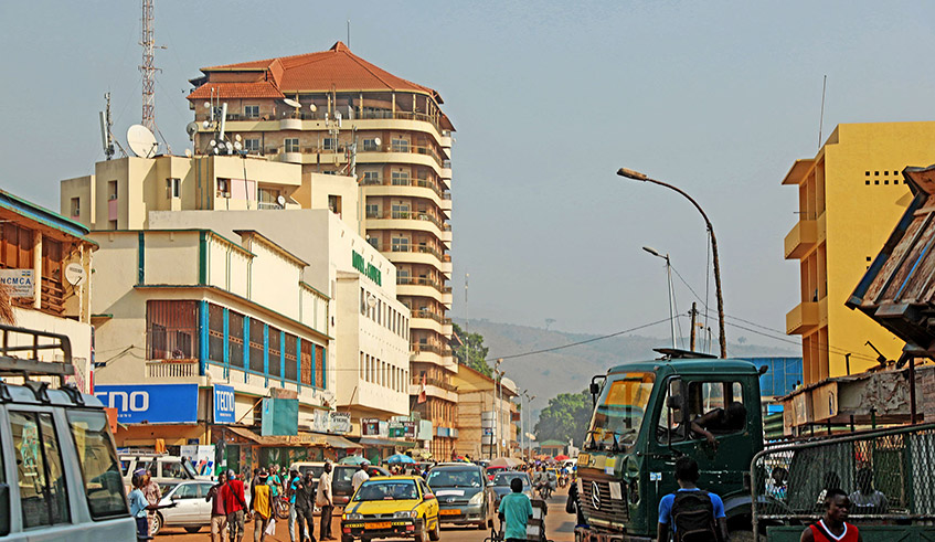 A busy street in Bangui, the capital city of the Central African Republic last year. / Photo: James Karuhanga.