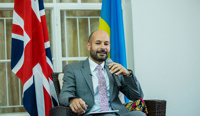 The United Kingdomu2019s new envoy to Rwanda, Omar Daair, speaks during a news briefing in Kigali on Thursday, August 19. The High Commissioner addressed several issues, ranging from bilateral ties between Rwanda and the UK to forthcoming CHOGM to Genocide suspects living in his country. / Photo: Dan Nsengiyumva