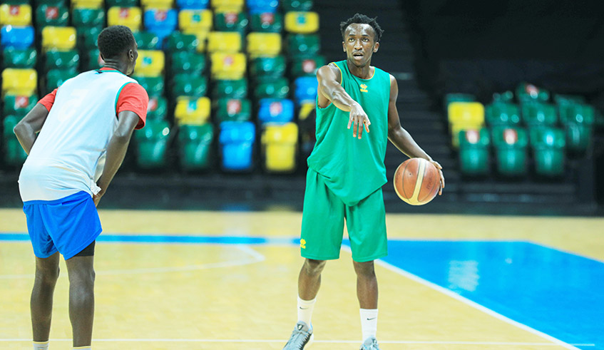 Jean Jacques Wilson Nshobozwabyosenumukiza during a training session at Kigali Arena. / Dan Nsengiyumva.