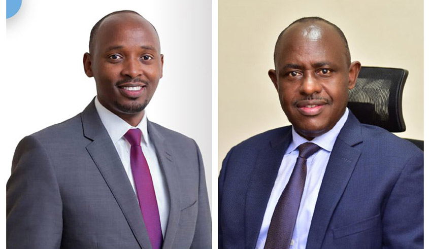 Dr Sabin Nsanzimana, the Director-General of RBC (left) and Eugene Mutimura, the Executive Secretary of the National Council for Science and Technology, were main speakers during the launch of the Science and Innovation Platform on Monday, August 30. / Photos: Courtesy.