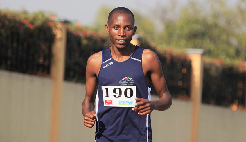Rwandau2019s long distance runner Athlete Felicien Muhitira. The 26-year-old is preparing to compete at the forthcoming 2021 Paris Marathon slated for October 17 in Paris. France. Sam Ngendahimana.