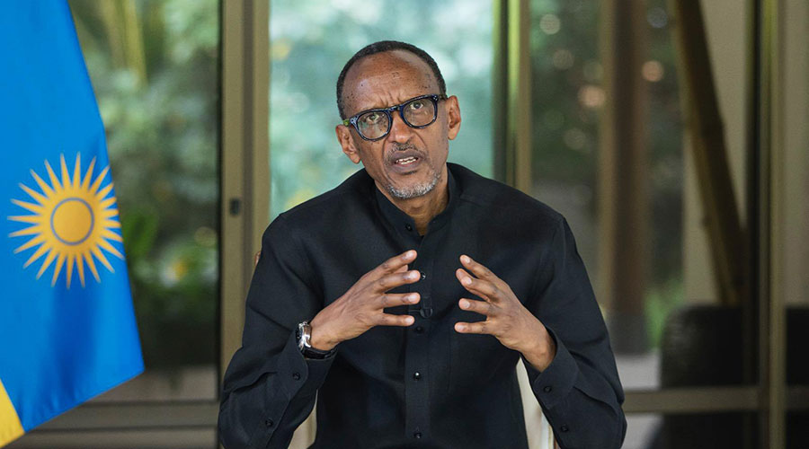 President Kagame speaks during an interview with Rwanda Broadcasting Agency in Kigali on Sunday, September 5. The Head of State noted that Rwanda makes many attempts for peace and stability with her neighbours. 