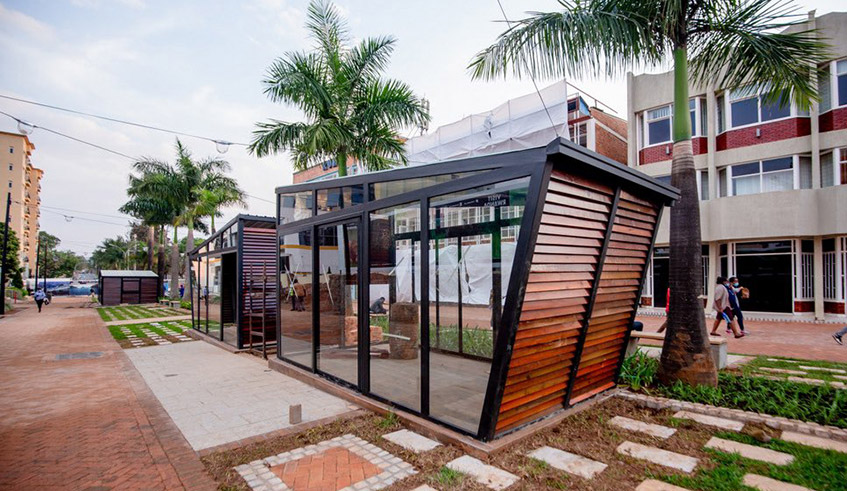 A view of kiosks in the revamped Kigali car-free zone, that will be rebranded to u2018Imbuga City Walku2019. / Photo: Craish Bahizi.