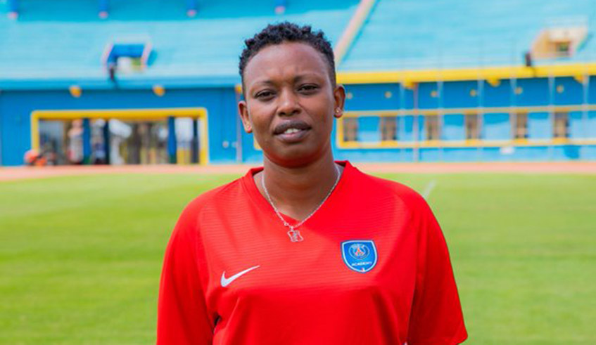 Grace Nyinawumuntu, a CAF License C holder, is the technical director of PSG Academy in Rwanda. / Photo: File.