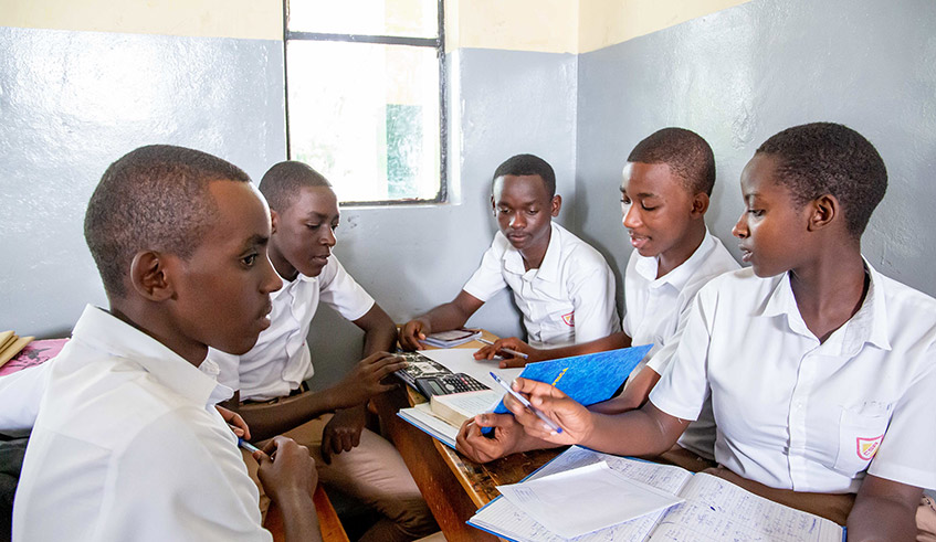 Students during group work at College Saint Andru00e9 in Kigali last year. / Photo: Dan Nsengiyumva.