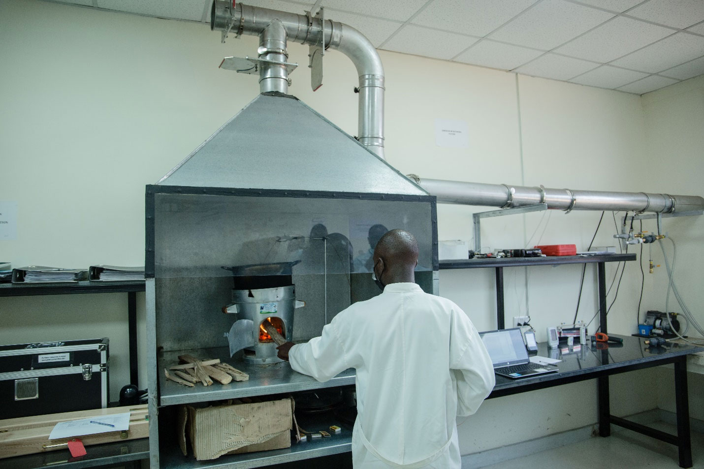 Inside cookstove testing laboratory installed at Rwanda Standards Board. 