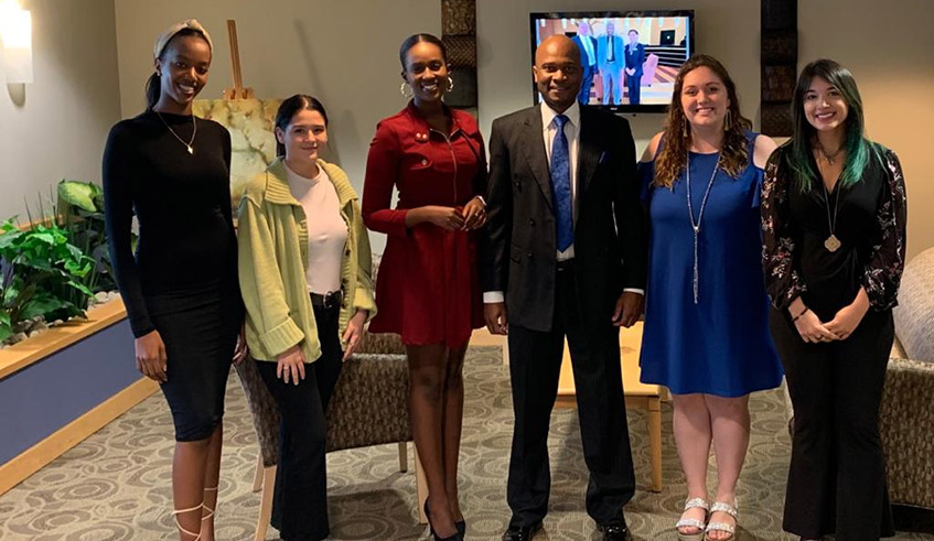 Miss Rwanda organisers with Miss High School Africa USA