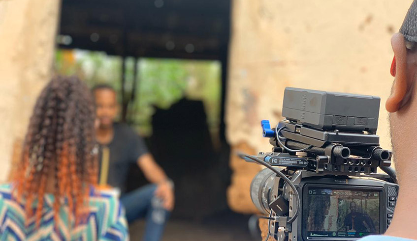 The shooting of the movie  u2018Kazitungau2019 that will be released this week. / Courtesy photo.