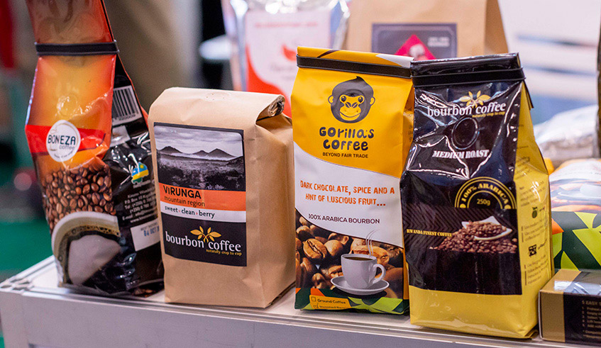Some of the Rwandan coffee brands that are sold at the international market. / Photo: File.