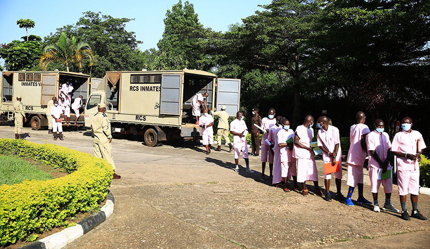 Suspects in the MRCD-FLN trial arrive at the Supreme Court in Kimihurura back in March. / Photo: Sam Ngendahimana.
