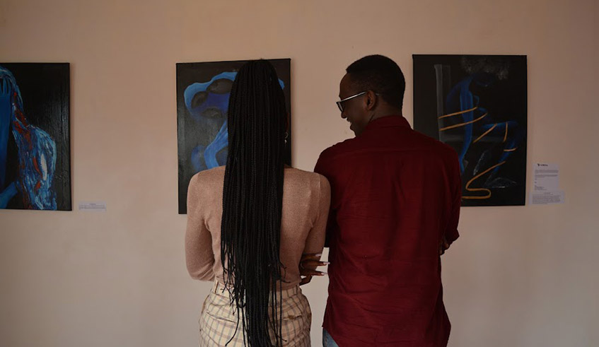 Guests during the exhibition by Micheline Teta.  / Courtesy photo.